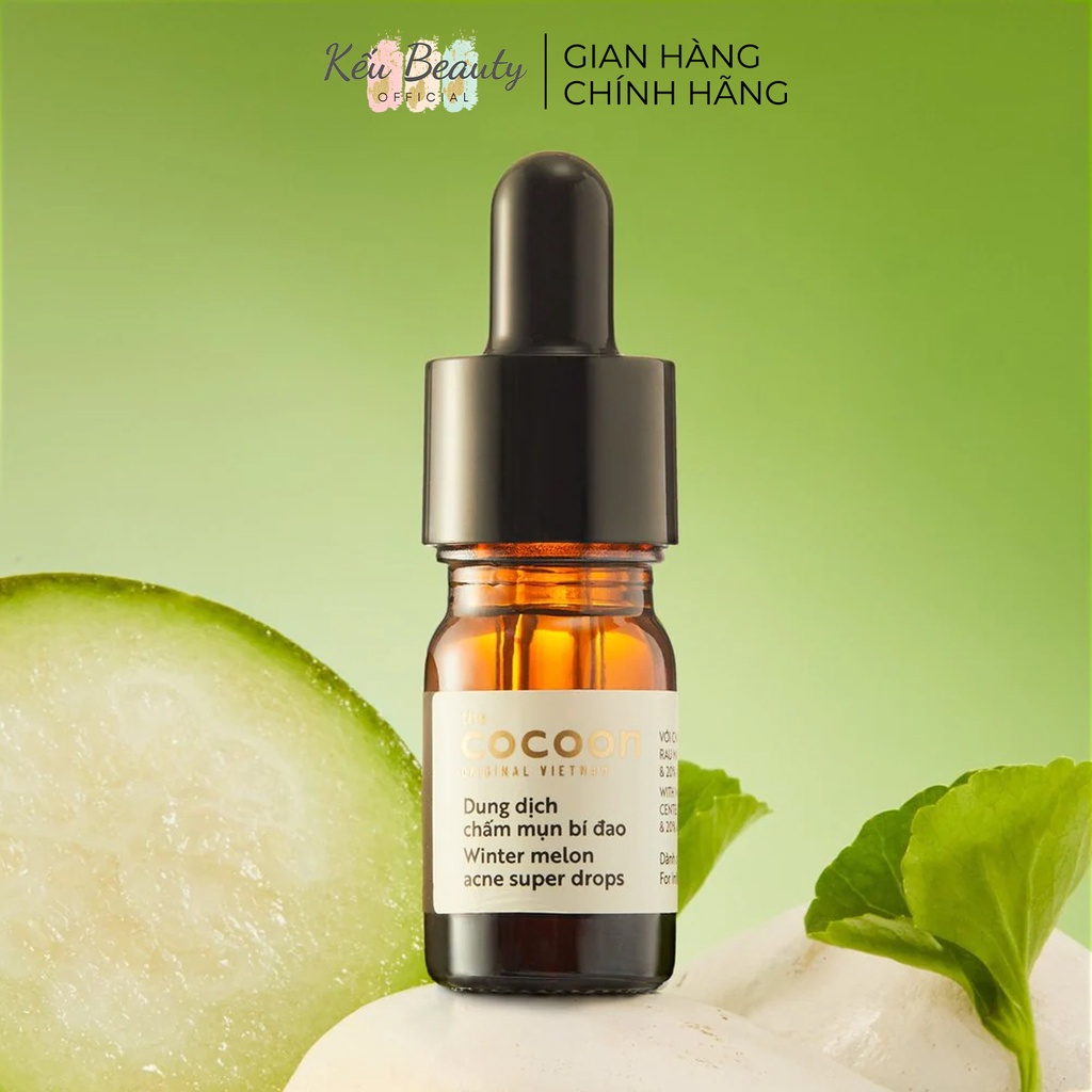 Dung dịch chấm mụn bí đao Cocoon Winter Melon Ance Super Drops loại bỏ mụn và mờ thâm 5ml