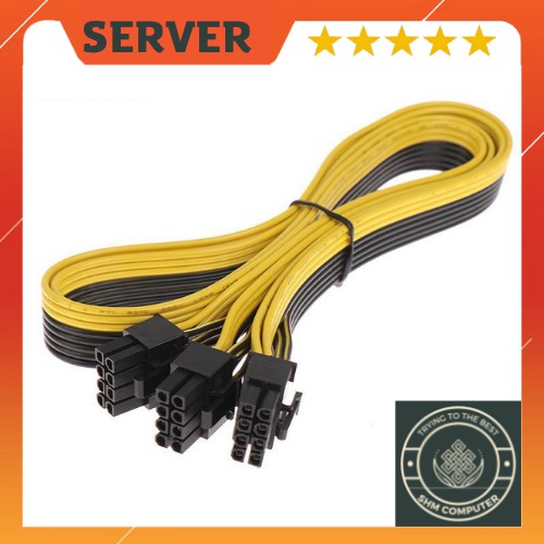 Dây Pcie 6 pin to 2(6+2) cho nguồn server