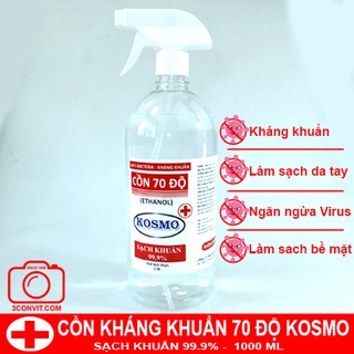 Cồn 70 độ -1000ML xịt diệt khuẩn-rửa tay
