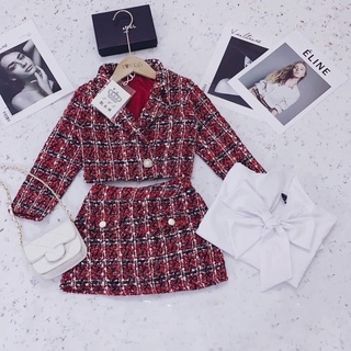 set vest dạ cho bé