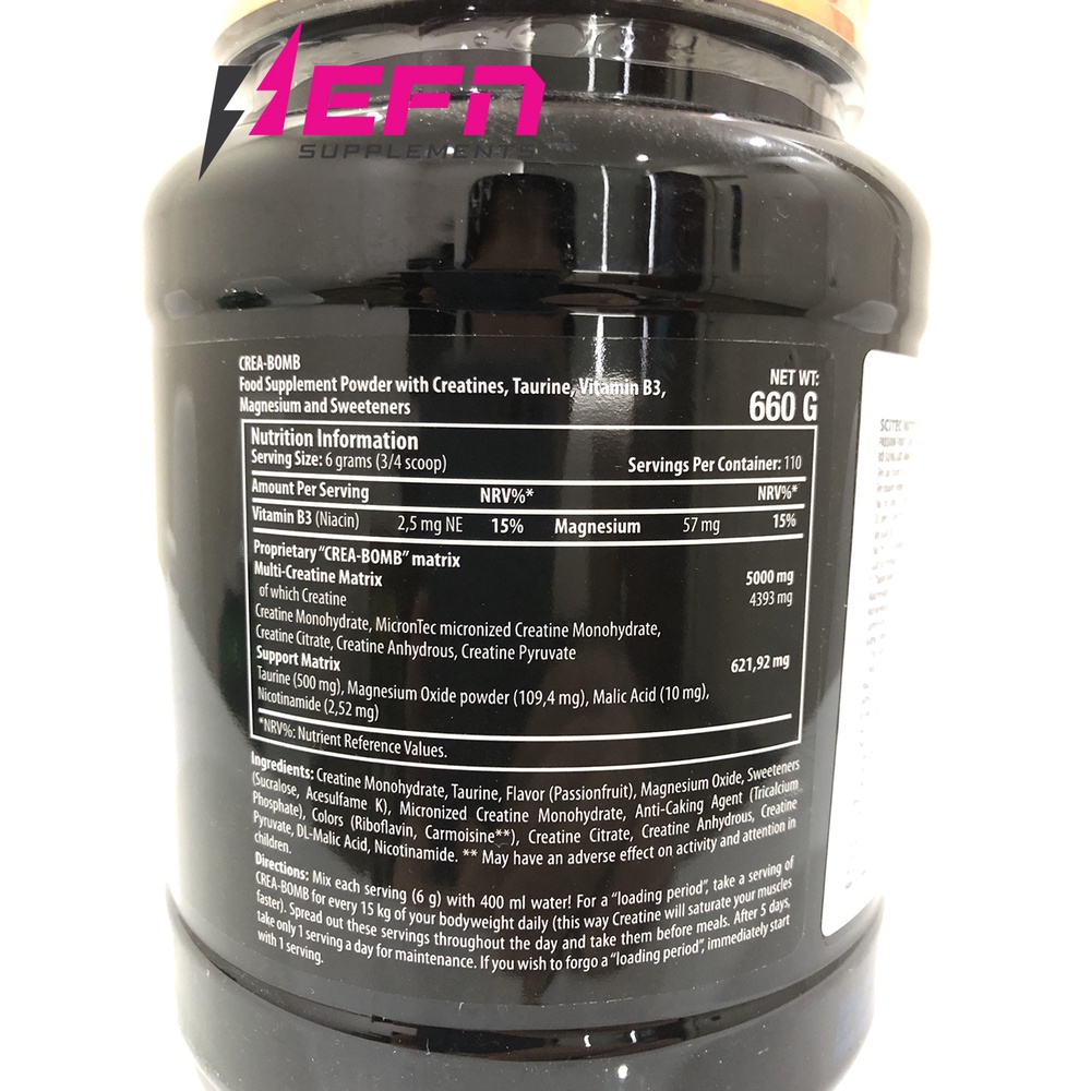 Creatine Creabomb Scitec Nutritrion Tăng Sức Mạnh Tăng Cơ Nạc SCITEC NUTRITION 660g - Chính Hãng