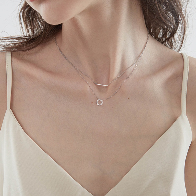 YGT Vòng cổ hai lớp thiết kế đơn giản cá tính hợp thời trang cho nữ