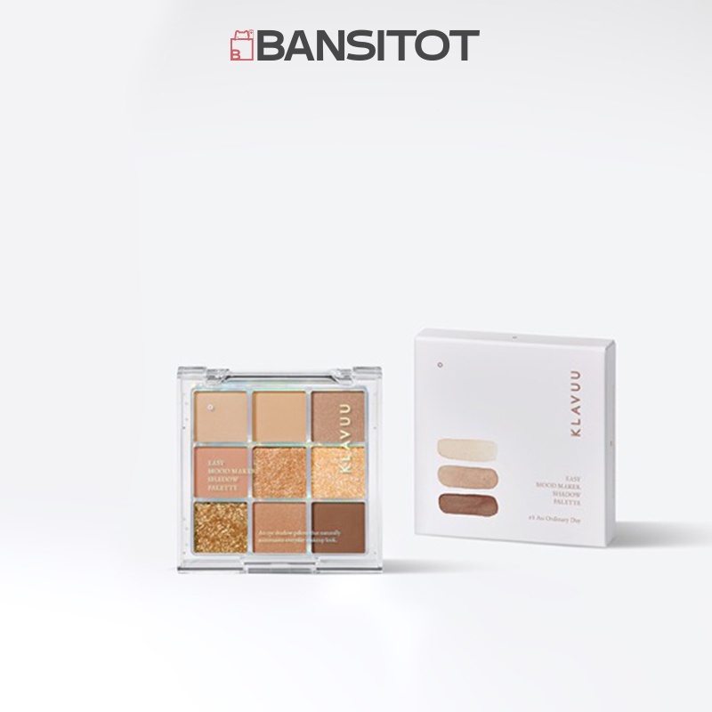 Bảng phấn mắt 9 màu KLAVUU Eye Palette 7.8g Không Thấm Nước Siêu đẹp Bansitot