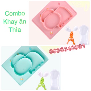 Khay ăn silicon con bò siêu mềm mịn cho bé