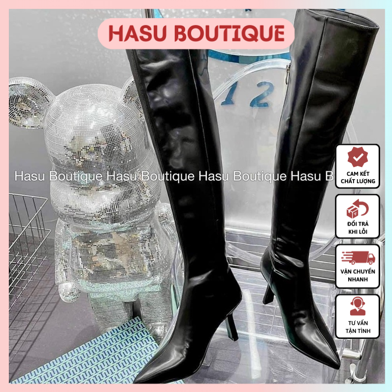 Bốt Đùi MPB Xẻ Sau Hàng - Giày Boots Đùi Nữ Thời Trang Cao Cấp [ Fullbox + Túi Giấy ]