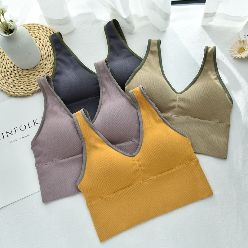 Áo lực thể thao giấu đường may chữ U thời trang