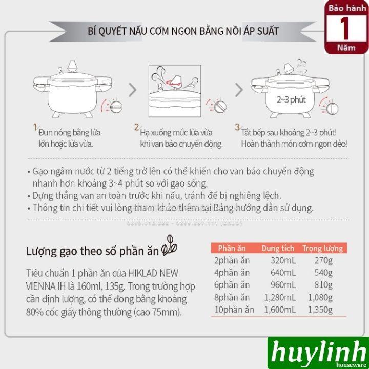 Nồi áp suất Inox đáy từ PoongNyun HNHPC-10(IH) - 6 lít - Made in Hàn Quốc
