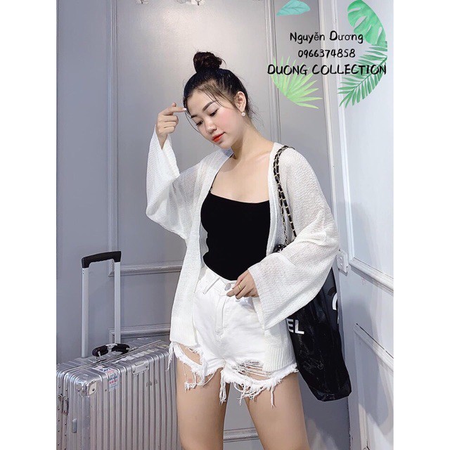 Áo khoác cardigan mỏng (#377)_Xưởng May Quang Anh