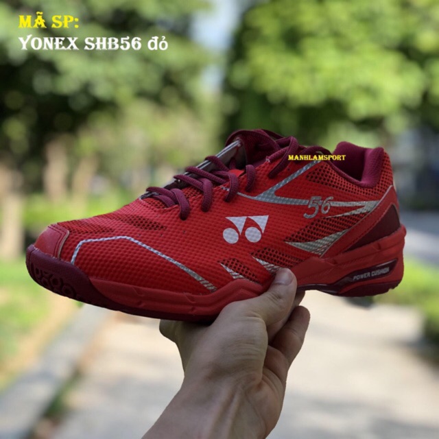 [Giày cao cấp] Giày cầu lông Yonex SHB56 Đỏ chính hãng, êm chân, bám sân, bảo hành 2 tháng, 1 đổi 1 trong 7 ngày bh1 năm