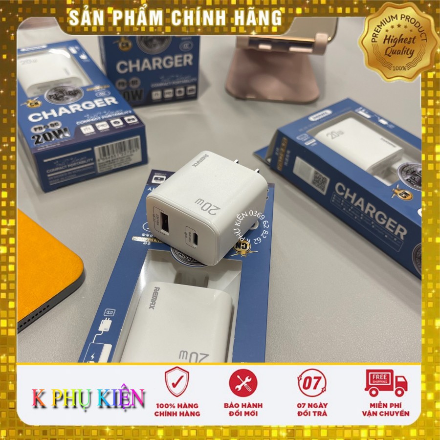 Củ sạc nhanh 2 cổng 20W Remax RP-U88