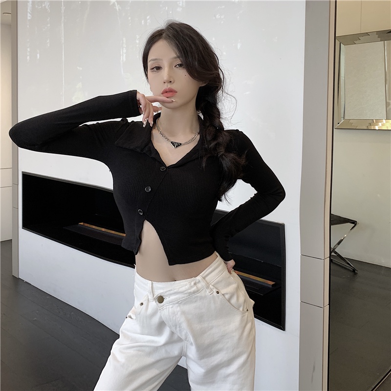 Áo Thun Nữ Dài Tay Hở Rốn Gợi Cảm