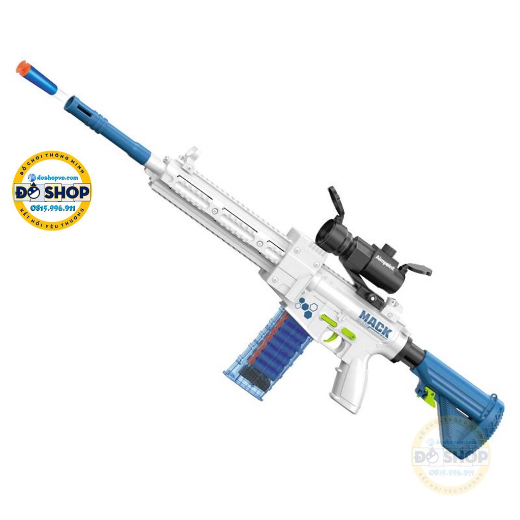 Đồ Chơi Sung Nerf Ban Đan Xốp Mềm Pin Sạc Tự Động Auto M416 NE23 - Đô Shop