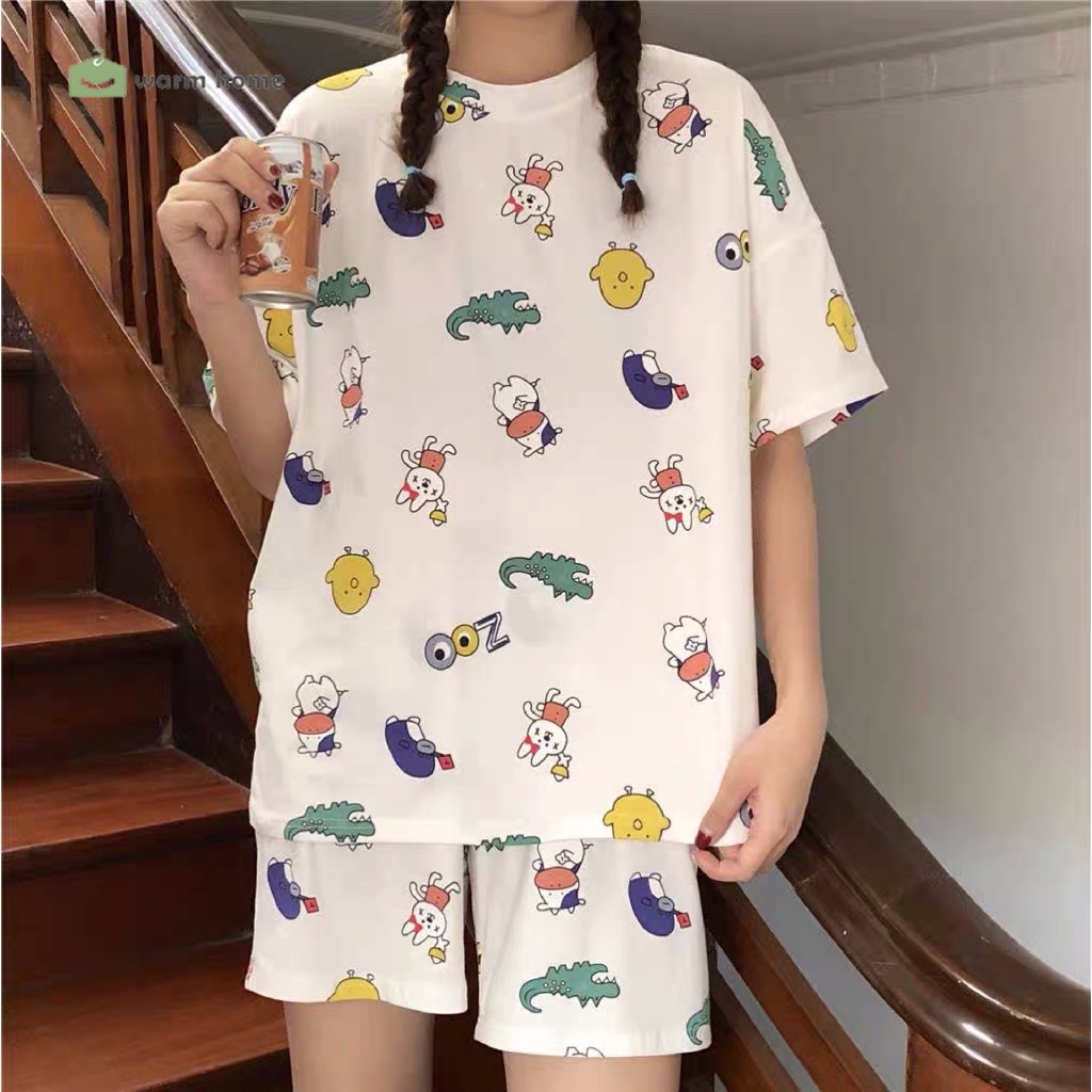 Bộ Đồ Ngủ Ngắn Tay Xinh Xắn Dành Cho Nữ
