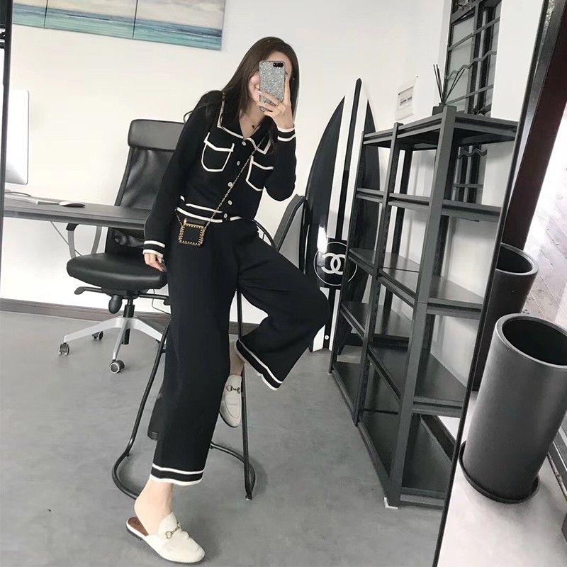 Sẵn Be-SẢnh thật 5 hinh cuối-Set  len dệt kim thu đông  sang chảnh Ulzzang