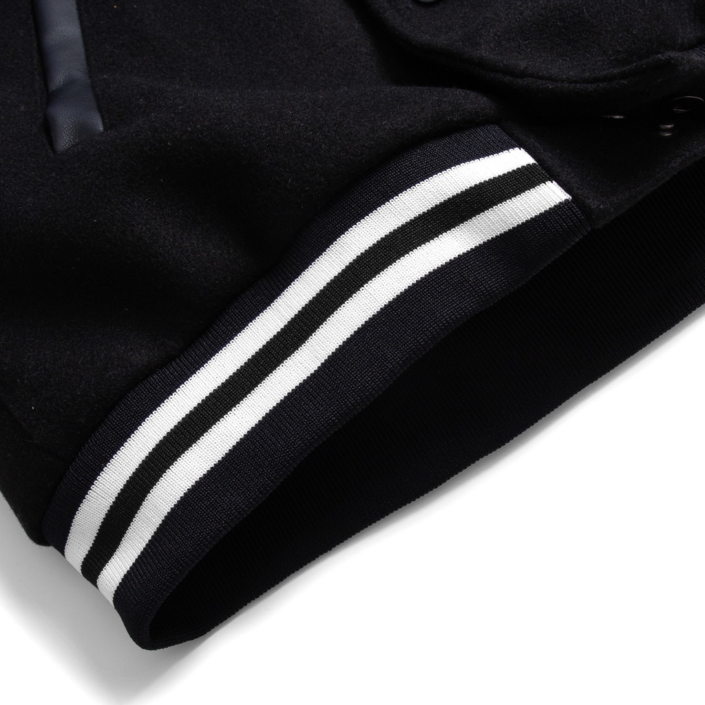 Áo khoác bomber varsity tay da , Dricco