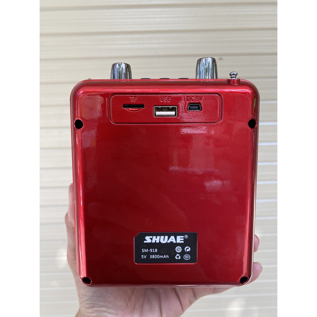 Máy trợ giảng không dây bluetooth SHUAE SM-919  Bluetooth-AUX-USB-Thẻ nhớ, Radio-nghe nhạc cao cấp dạy học giảng viên