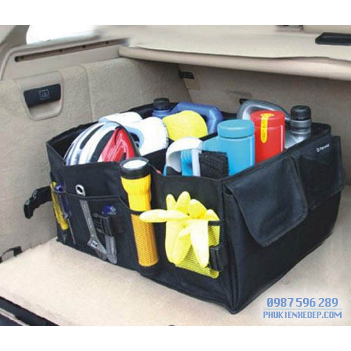 Túi vải đựng đồ gấp gọn⚡FREESHIP⚡ tiết kiệm diện tích trên xe hơi - Túi đựng đồ mang đi du lịch để cốp xe ô tô