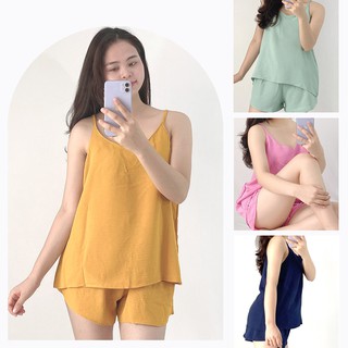 ⚡giảm sốc ⚡bộ hai dây - bộ đũi nữ hai dây xinh xắn -f711 - chất đũi xước đẹp, không bai xù, mặc mềm mát