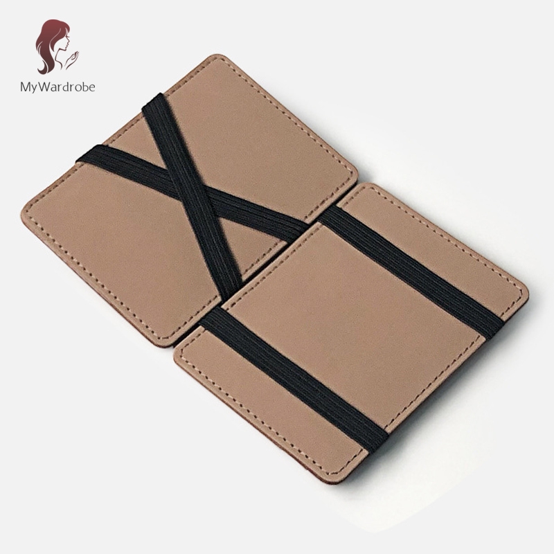 ✨MyWardrobe✨ Men Wallet Small Size Magic Band Solid Color Card Holder Coin Purse