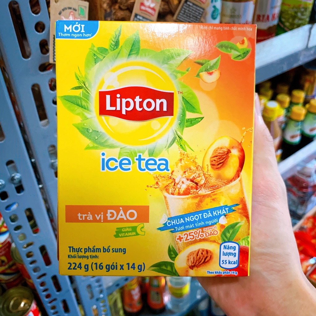 Trà Lipton Hoà Tan Đào/ Chanh Mật Ong Hộp 224g