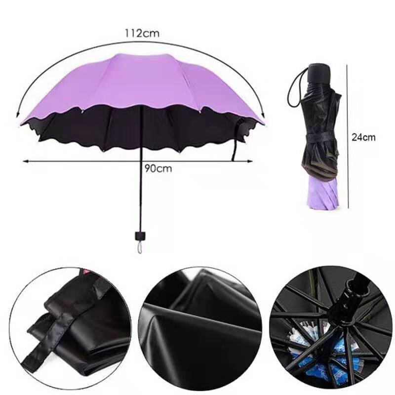 Dù che nắng UV P001 nở hoa khi gặp nước ma thuật