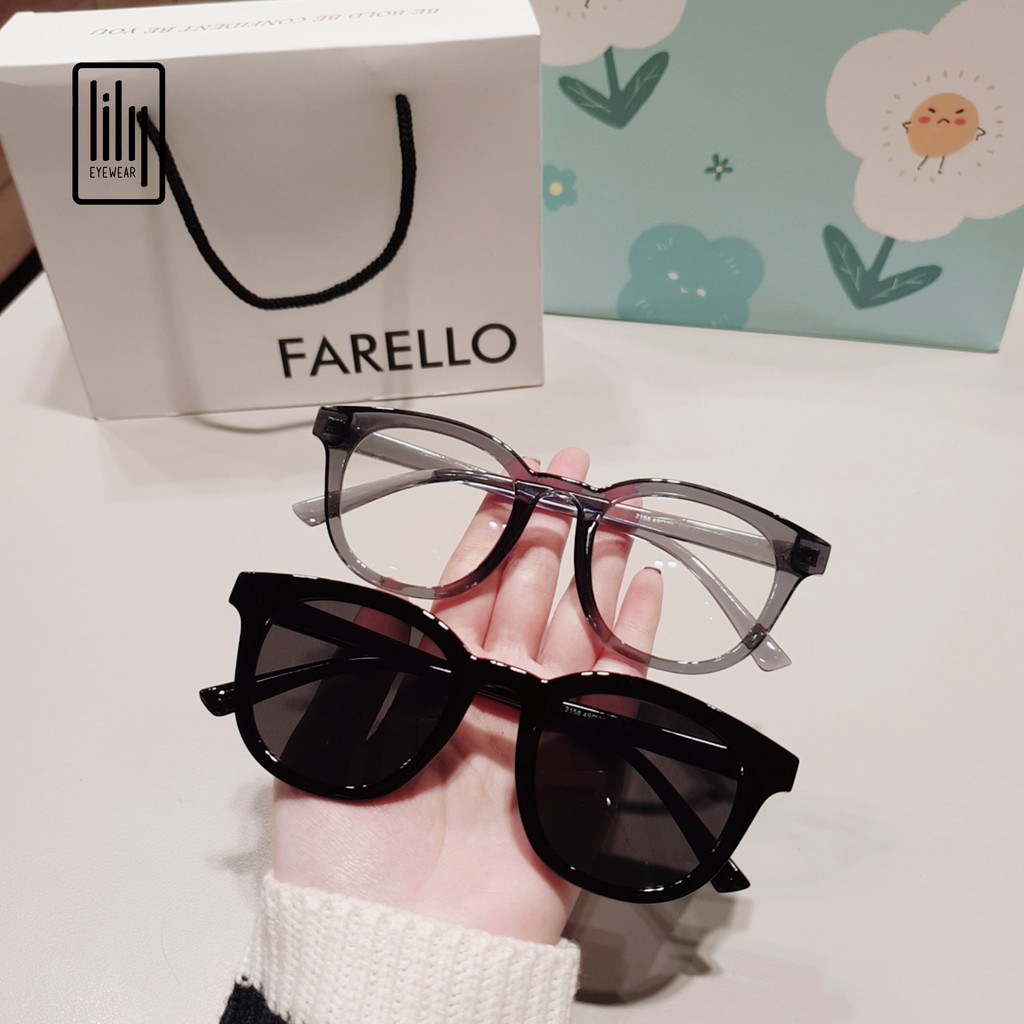 Kính mát nam nữ Lilyeyewear chống tia UV400, thiết kế mắt tròn dễ đeo, phù hợp nhiều khuôn mặt, màu sắc đa dạng - 2158 | BigBuy360 - bigbuy360.vn