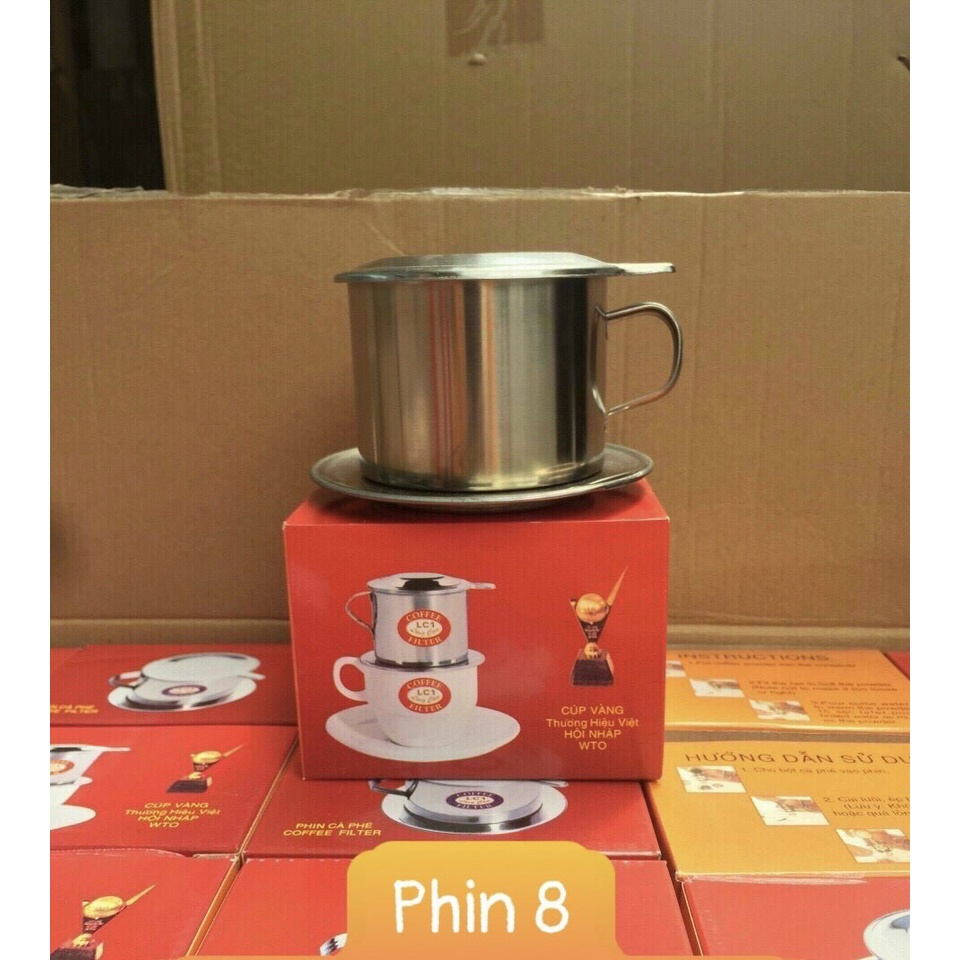 GIÁ SỈ TẠI XƯỞNG Phin pha cà phê inox Coffee Finter cafe vỏ đỏ đẹp sáng bóng