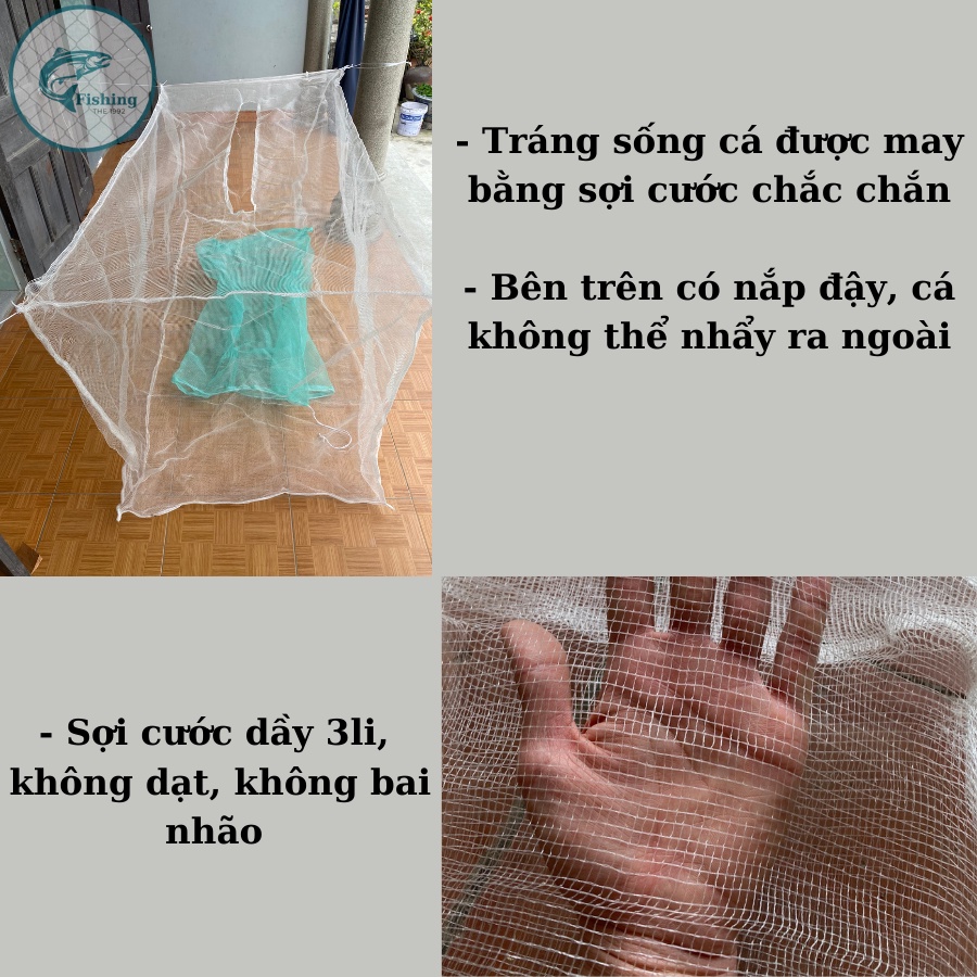 Tráng nuôi cá,vèo nuôi cá bằng cước có nắp đậy gia công chắn chắn
