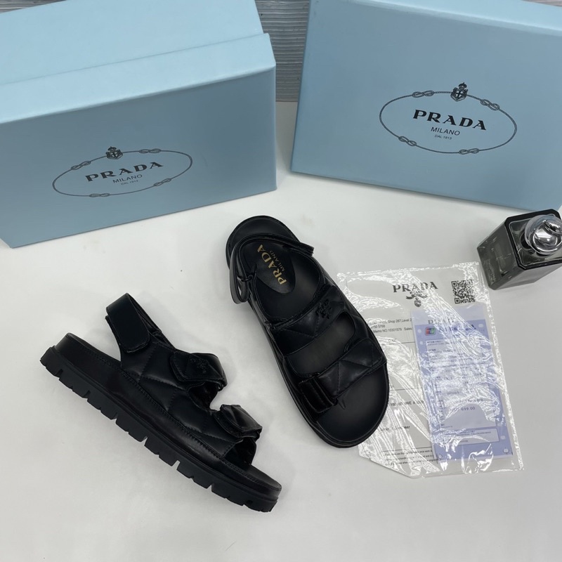 Sandal Prada 2 Màu Trắng Đen Full Size 35-39