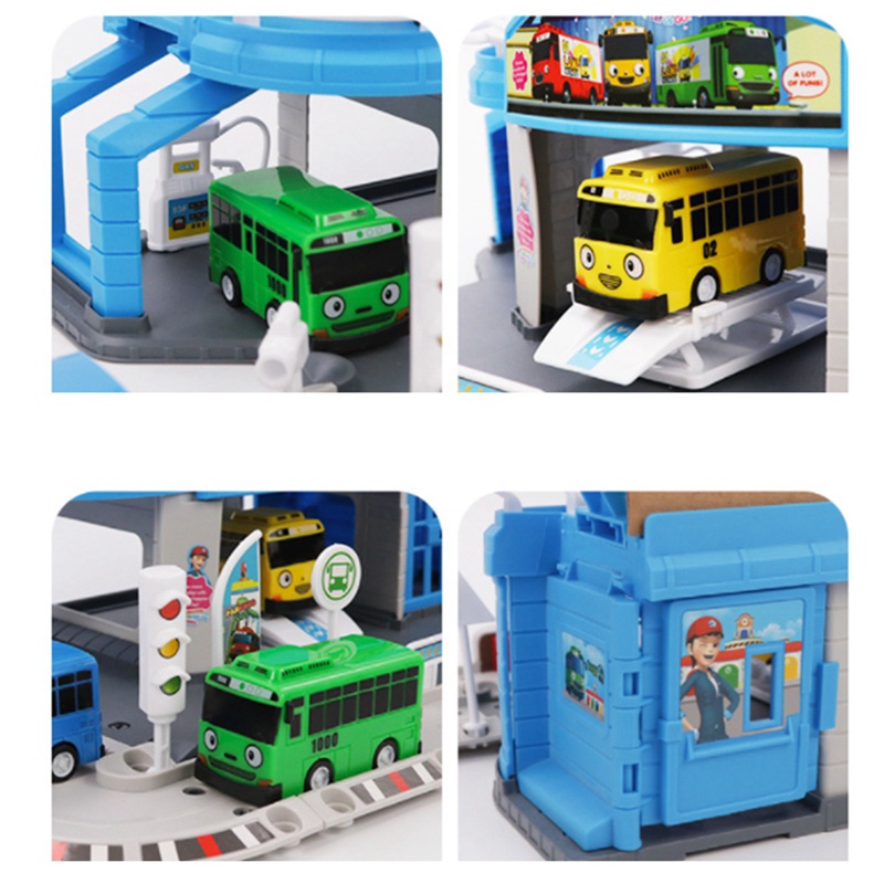 Bộ Đồ Chơi Lắp Ráp Xe Buýt Kèm 2 Mô Hình Xe Buýt Mini Tayo