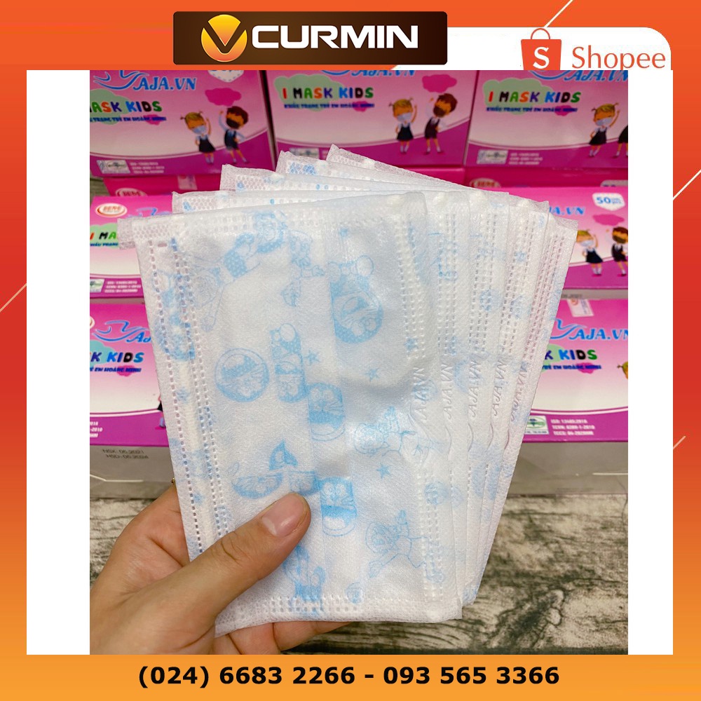 Khẩu trang y tế trẻ em AJA KIDS MASK hoạ tiết hộp 50 chiếc