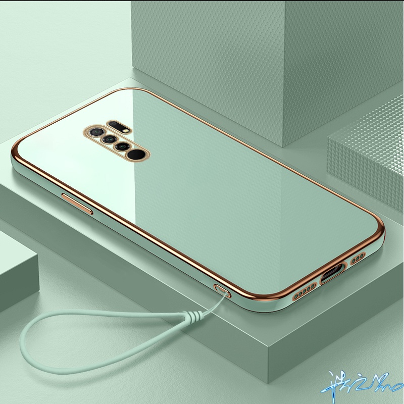 Ốp Điện Thoại Viền Dẻo Bề Mặt Mịn Kèm Dây Đeo Sang Trọng Cho Redmi 10C Case 10 9 9A 9i 9T 8 8A 7