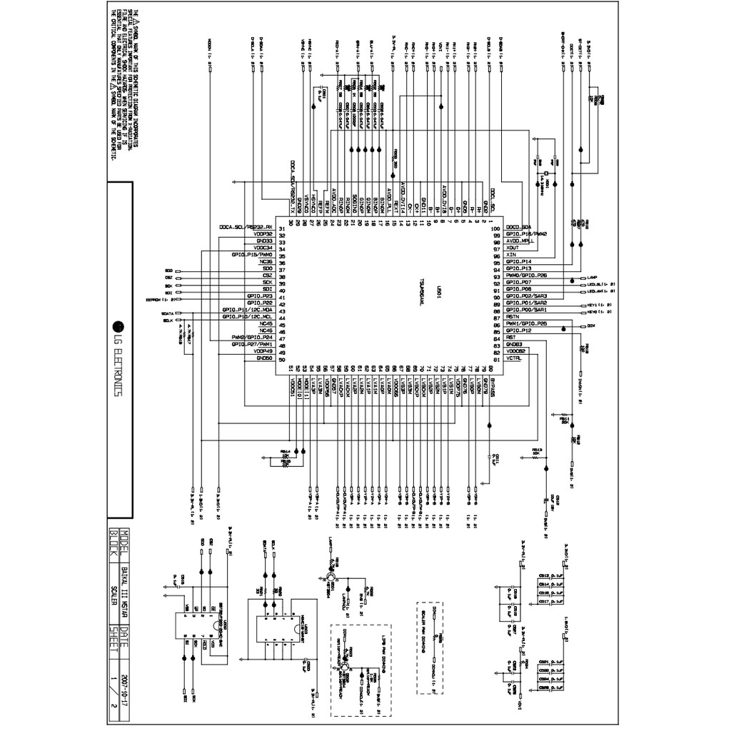 Hướng dẫn sửa chữa và sơ đồ màn LG W2241S