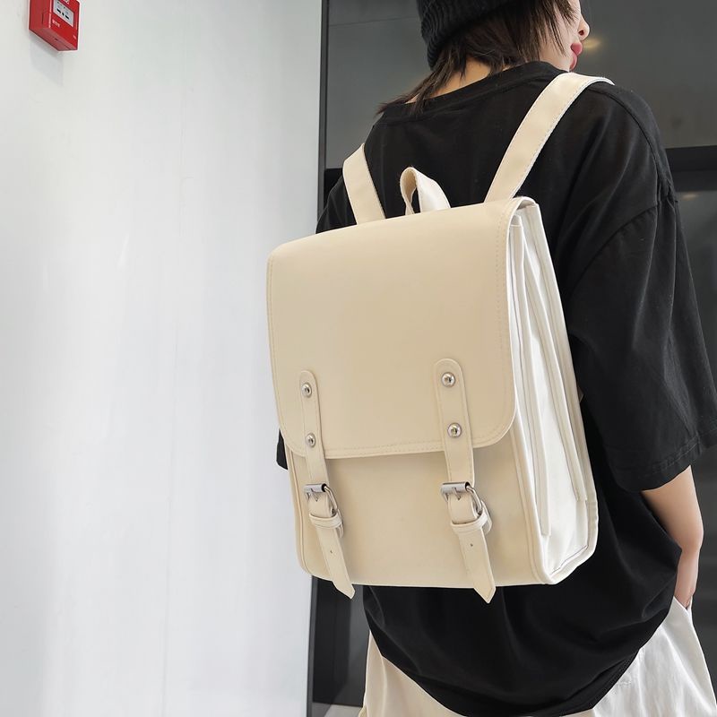 Ba Lô Da PU Mềm Phong Cách Retro Anh Quốc Cho Học Sinh