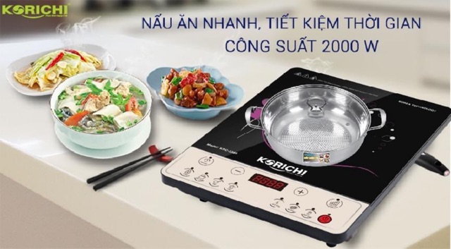 Bếp Từ Đơn Cao Cấp Korichi KRC3558- Tặng xoong lẩu-Hàng chính hãng- Bảo hành 1 năm