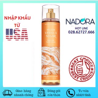 XỊT THƠM TOÀN THÂN BATH AND BODY WORKS BODY MIST - WARM VANILLA SUGAR - 236ML