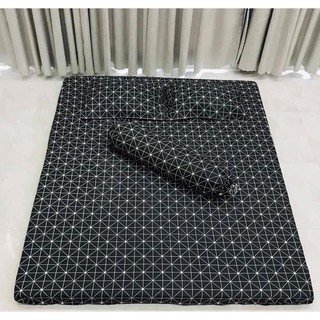 Ga nệm 2met2 x 2met mẫu kẻ bàn cờ tặng vỏ gối nằm 45 x 65 cm