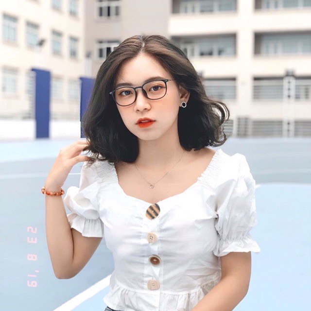 Gọng Kính Cận Nam Nữ Phụ Kiện Thời Trang Nam Nữ Mắt Ovan Gọng Trong Dẻo BBR 1210 nhiều màu