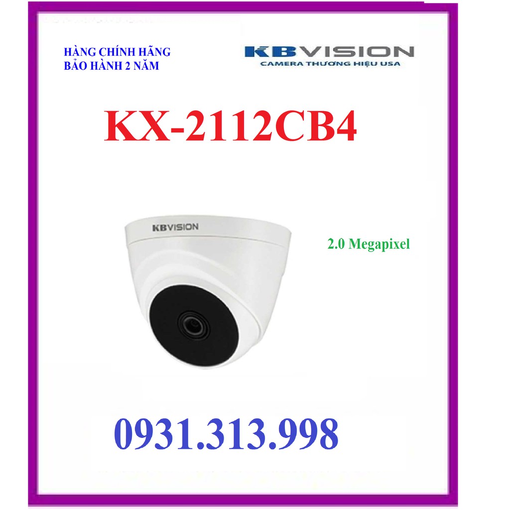 CAMERA KBVISION KX-2112CB4 2.0 MEGAPIXEL