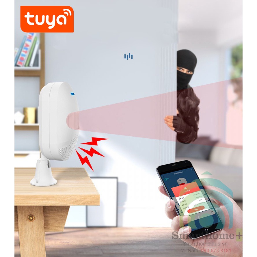 Chuông Báo Khách Hồng Ngoại Wifi Tuya SHP-BK5