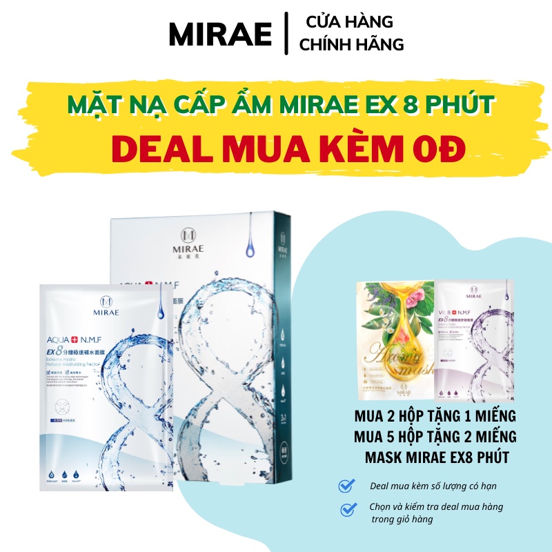 Mặt nạ Mirae EX 8 phút cấp ẩm cấp tốc cải thiện da khô mang lại làn da căng mịn 20g/miếng