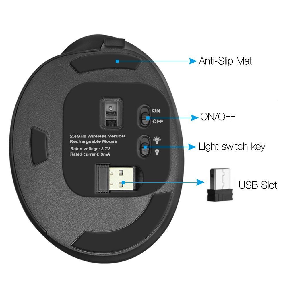 Chuột không dây 2.4G 5D 1600 DPI