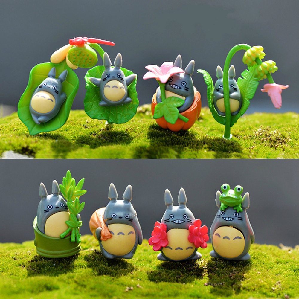 Set 8 Mô Hình Totoro Mini Dễ Thương Dùng Trang Trí Tiểu Cảnh