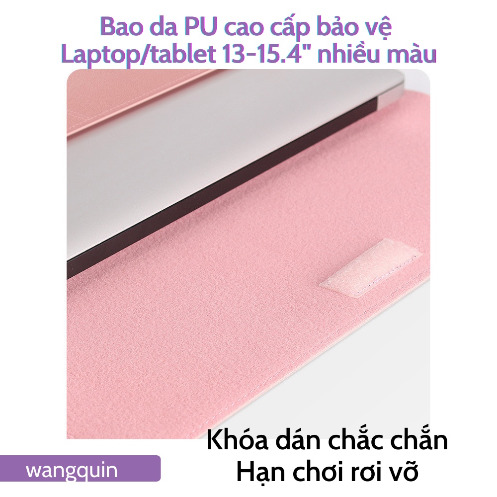 Sẵn VN - SHIPNOW Bao da cao cấp chống sốc Laptop Đủ màu túi chống sốc laptop 13&quot; 14&quot; 15&quot; 15.6&quot; Cover Máy tính Xách Tay