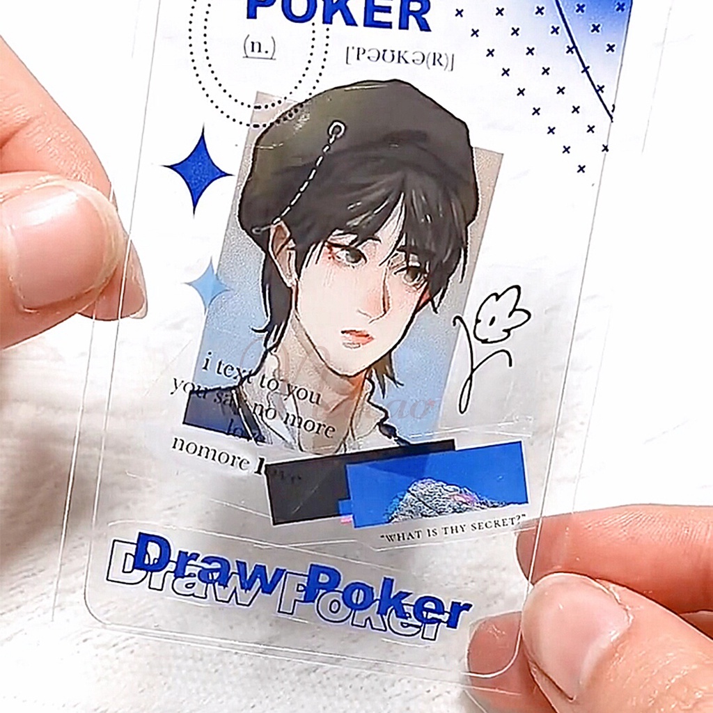 Set 5 PVC Card Nhựa Frame Trong Suốt Tự Trang Trí Washi Sticker Thần Tượng BJYX TIÊU CHIẾN VƯƠNG NHẤT BÁC KPOP Neecao