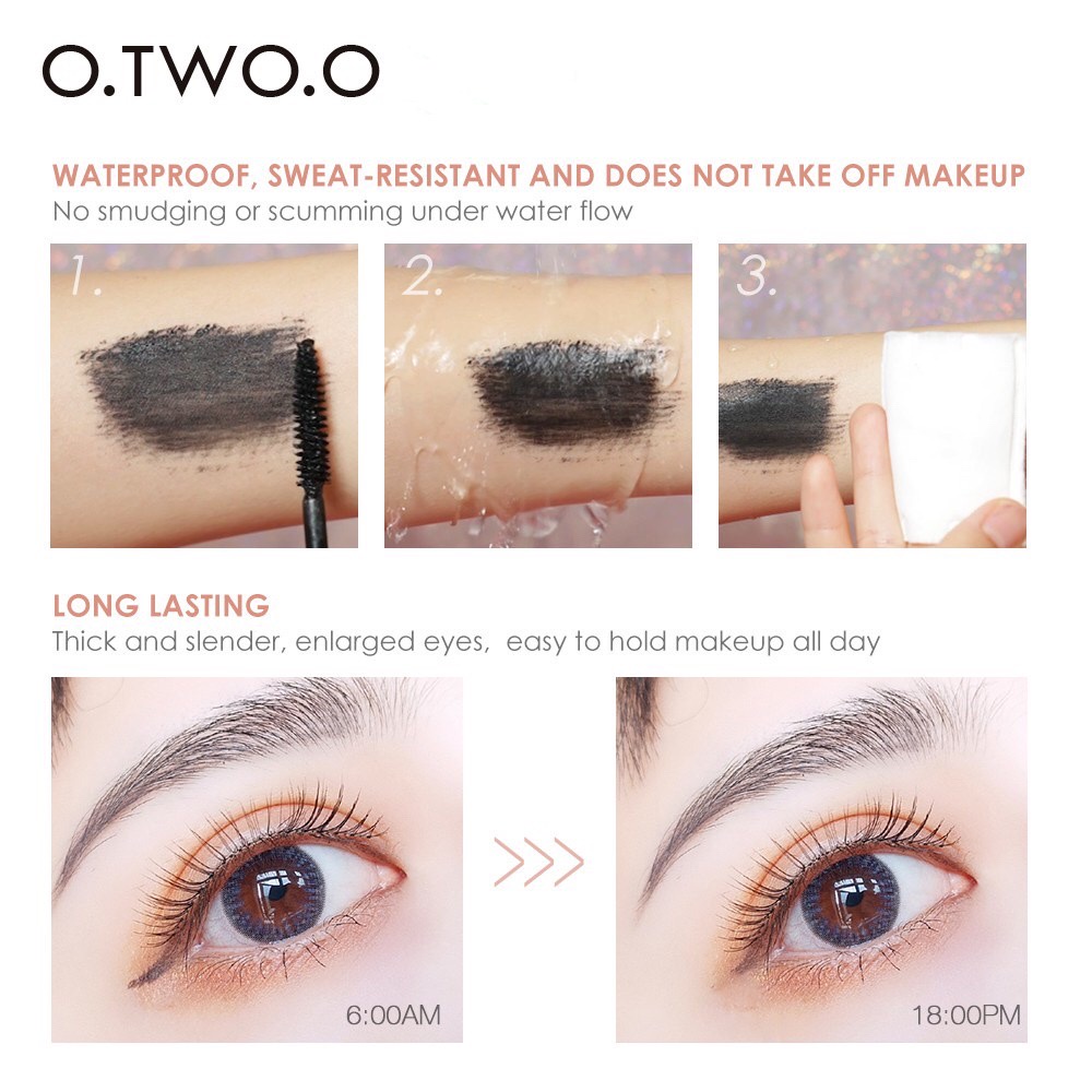 Set mỹ phẩm trang điểm O.TWO.O gồm mascara+bút kẻ mắt+bấm mi+kem nền dạng lỏng 120g