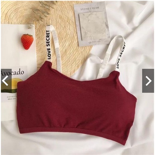 MỚI ÁO-Bra cotton cài sau dây chữ
