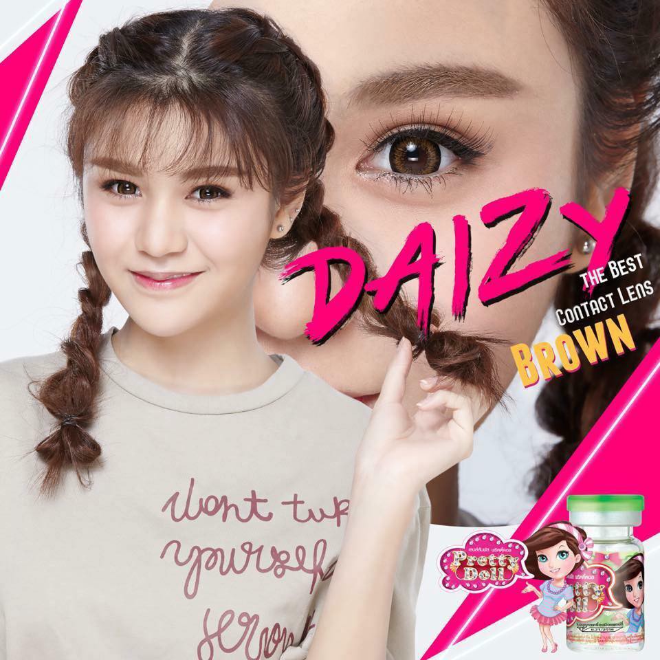 [Mã FAST10KT4 giảm 10K đơn bất kỳ] Lens Daizy Brown - Kính áp tròng xám Đẹp quên lối về - Xinh hơn búp bê - Ảnh thật