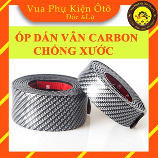 Ốp dán vân chống xước xe ô tô - nẹp carbon cao cấp chống trầy xước và trang trí xe hơi
