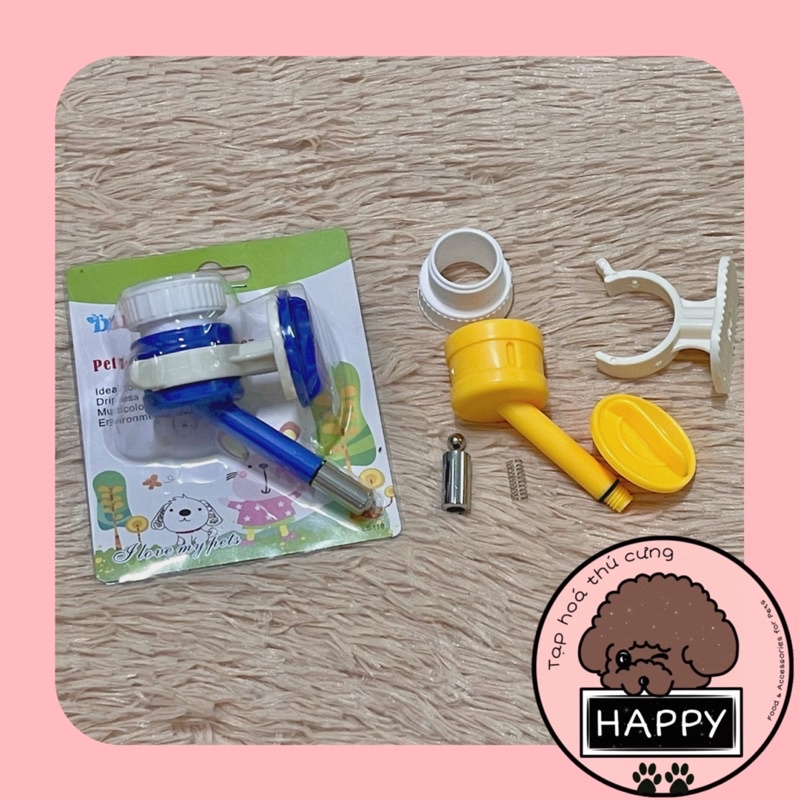 HOẢ TỐC | Vòi nhựa Dill gắn chuồng cho chó mèo  / Đầu nhựa ABS gắn bình nước treo chuồng cho thú cưng